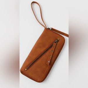 NWT** FREE PEOPLE Distressed Vegan Wallet